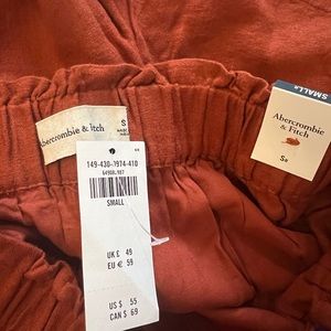 Abercrombie linen shorts. gorgeous rust colour(orangey brown) brand new with tag